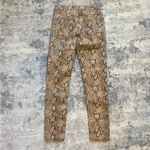 NWOT Frame Le High Skinny Crop Coated Snake Print High Rise Skinny Jeans 29